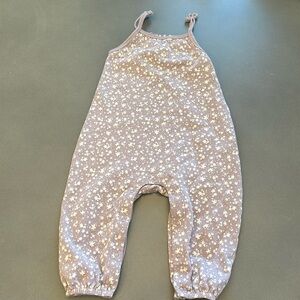 Quincy Mae Purple Floral Pant Romper 12-18 Months
